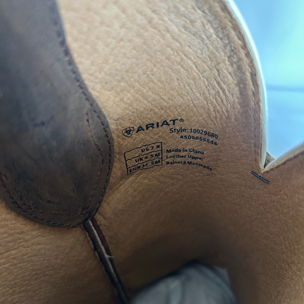 Ariat Brown Leather Western Cowgirl Boots XToe 11” Shaft Style:Tailgate - Picture 10 of 12
